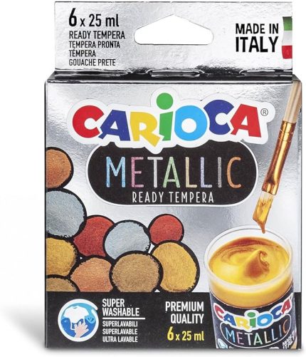 KO026 Metalik Tempera Suluboya Süper Yıkanabilir 6x25 Ml 6 Renk Karışık