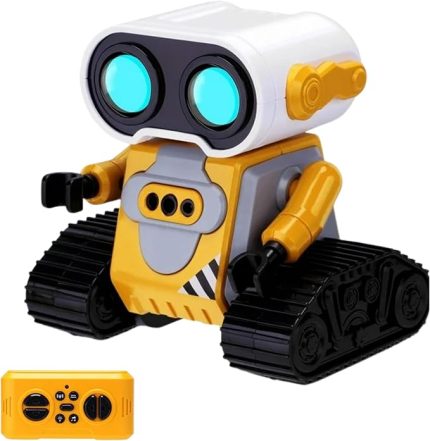 Uzaktan Kumandalı El Sensörlü Akıllı WALL-E Robot Dahili Şarjlı Işıklı Sesli FULL Fonksiyonlu El Hareketlerini Algılayabilen Farklı Işık Kombinasyonlu Akıllı RC Robot (SARI)