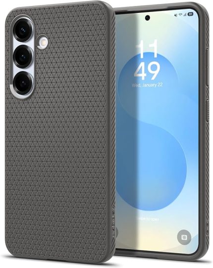 Galaxy S25 Plus ile Uyumlu Kılıf Liquid Air Kaymaz Dokulu Yüzey Gri Kapak - ACS08980 (Spigen TR Garantili)