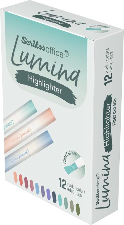 Office Lumina Fosforlu Kalem Lotus Colour - 693U 12 lik Amb