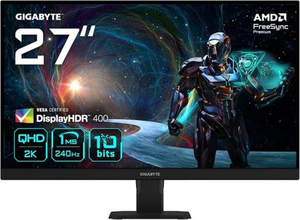GS27QXA 27" IPS Oyuncu Monitörü, QHD 2K (2560x1440), 240Hz, 1ms, Mat Ekran, DisplayHDR 400, HDMI & DisplayPort