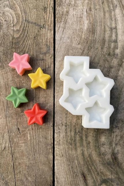 Concept Yıldız Mini Dörtlü Mum Kalıbı (Silikon)