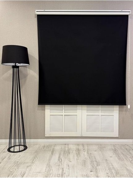 Işık Geçirmez Blackout Stor Perde, Siyah, 170 x 200