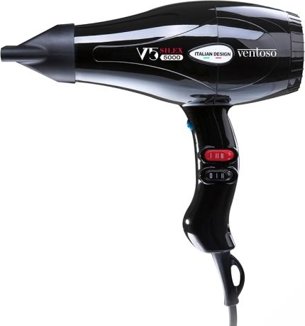 V5 Silex5000 Profesyonel Fön ve Sac Kurutma Makinesi, 2500 Watt, Siyah