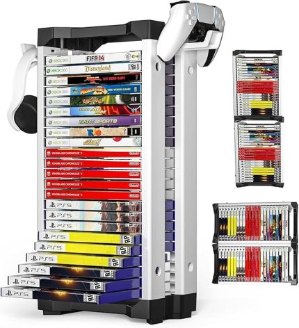 Oyun Depolama Kulesi 23 Kapasiteli Oyun Standı Rafı PS5/PS4/Xbox One/Xbox 360/Xbox Serisi X/S/Switch Oyun Kutuları TY-2847