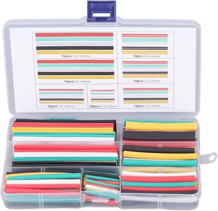 140 adet Isıyla Daralan Makaron Kiti Isıyla Daralan Makaron DIY Elektrik Kablosu Çeşitli boru