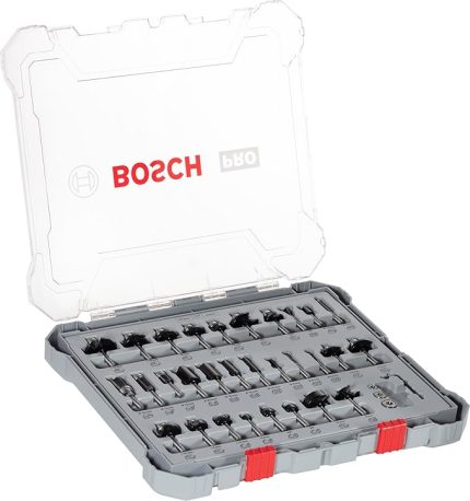 Professional 30 parçalı freze seti karışık (ahşap için, 6 mm şaftlı freze için)
