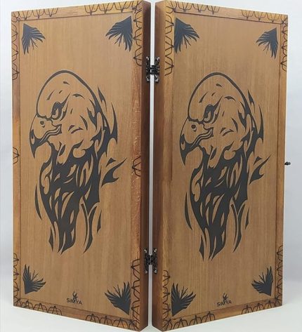 oyun aletleri MODEL KARTAL BAŞ CEVİZ KAPLAMA TAVLA (BÜYÜK BOY)