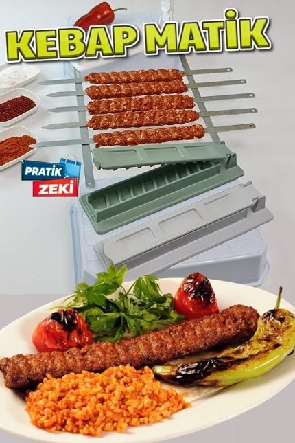 Diyarı Kebapmatik Adana Urfa Kebap Kalıbı Aparatı Pratik Hızlı Kebap Makinesi Kutusu Kebap Matik Kalıp