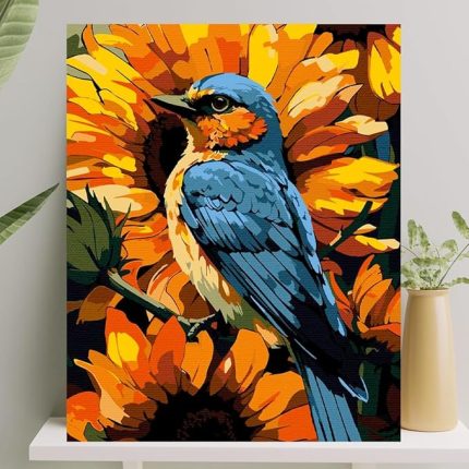 Hobi Sanat Sayılarla Boyama Tuval Seti Fırça Boya Dahil (Çıtalı) 40x50 CM - Serçe