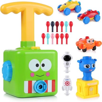 ROAM-Balonlu Fırlatma Arabası, 19'u 1 Arada Balon Araba Oyuncak, Atalet Oyuncak Eğlenceli Atalet Güç Araba Balonu Çocuk Hediyesi (Yeşil)