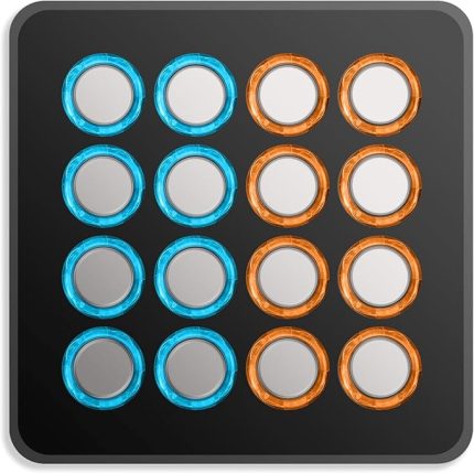 TechTools MIDI Fighter Spectra (Black Silver Limited Edition) | 16 Arcade Knobs Parmakla Davul Çalma Performansı için en iyi MIDI Controller/Kontrolör