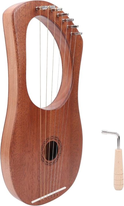 Harp 7 Strings, Metal String, Maun Vücut, Ayar Anahtarı Ile Dizilmiş Müzik Aletleri, Klasik Stil Arp Enstrümanı Lyra Harp Kit Yeni Başlayanlar İçin Yetişkinler