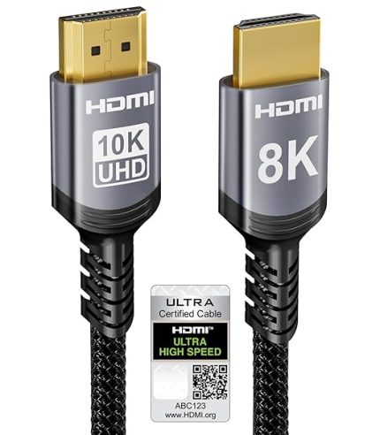 10K 8K HDMI 2.1 Kablo 1.5 Metre Sertifikalı 48Gbps Ultra Yüksek Hızda HDMI® Kablosu 0.01ms 4K 240Hz 165Hz 120Hz 8K 60Hz eARC Netflix HDCP 2.3 2.2 HDR10+ TV Monitör Projektör Roku PS5 X-box
