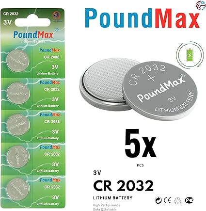 5 adet CR2032,DL2032 3V Lityum Düğme Pil,AirTag,Araba Anahtarlık,uzak kumandalı araba,terazi ve tıbbi cihazlar ile uyumlu - Görsel 2