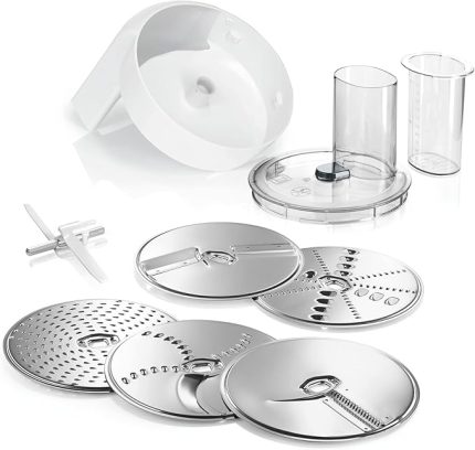 VeggieLove MUZ5VL1 aksesuar seti, 5 dilim içeren sürekli şnitzler (kesme tornalama diski, törpüleme diski, orta ince rende diski, Asya sebzeleri ve rösti için), çok renkli