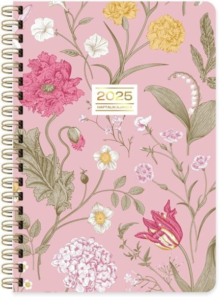 Color 2025-A5 Spr.Sert Kp.Haftalık Ajanda - Elegant