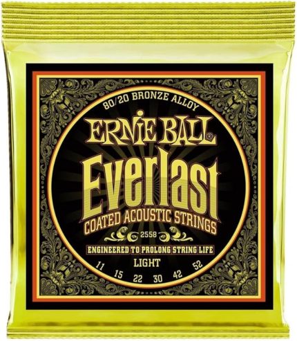 Ball Everlast Hafif Kaplamalı 80/20 Bronz Akustik Gitar Telleri, Ölçü 11-52