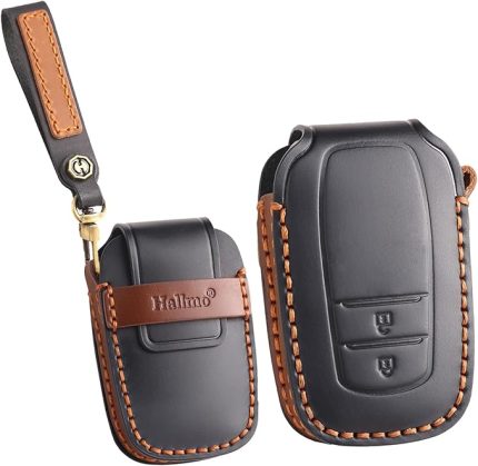 Toyota Corolla RAV4 Prime Mirai Hilux Land Cruiser Venza Harrier Sienna Fortuner için araba anahtarı kapağı fit çılgın at deri anahtarlık anahtarlık anahtarlık akıllı anahtar kabuk aksesuarları,