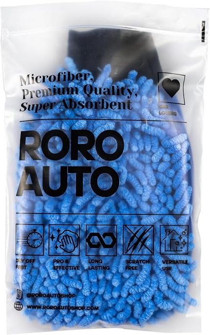 Auto Munzur Mikrofiber Araç Yıkama Eldiveni Mavi