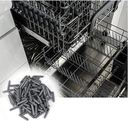 Adet Gri | Bulaşık Makinesi Sepetleri Çubukları Için Birinci Sınıf Pas ve Çizilmeleri Önleyen Plastik Kapak Uçları | Tamir Seti | Kapakfix