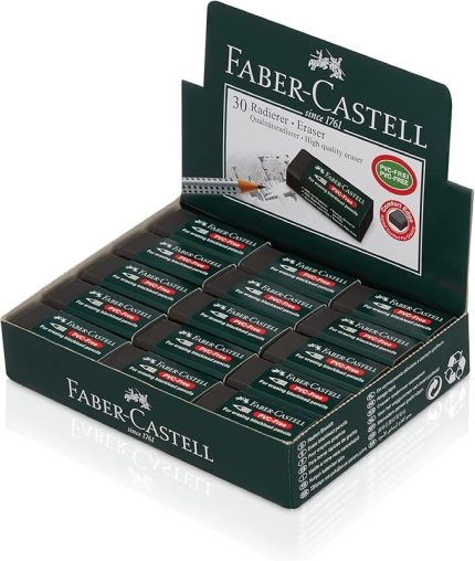 Siyah Silgi, 30’lu, Kurşun Kalem İzlerini Kolayca Silen, Yumuşak ve Dayanıklı Yapı, Doğa Dostu Tasarım