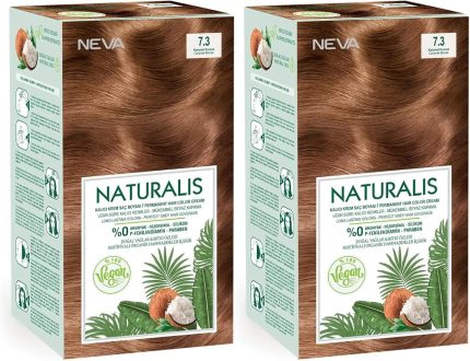 Saç Boyası 7.3 Karamel Kumral %100 Vegan 2'li Set