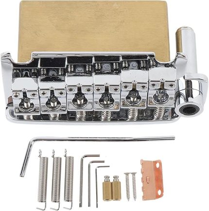 Tremolo Köprüsü, 54mm Dize Aralığı Elektro Gitar Köprüsü, çinko Alaşım Profesyonel Guitar Tremolo Ünitesi 6 Dize Stratocaster Gitar Tail Piece Değiştirme