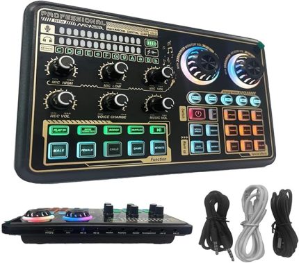 SK600 Çok İşlevli Dijital Ses Mikseri Bilgisayar Akıllı Telefon için BT Kablosuz Bağlantılı Harici Ses Kartı Şarkı Söyleme Canlı Yayın Oyun