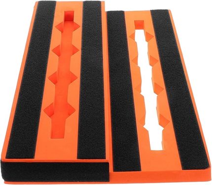 Gitar efektleri kurulu küçük pedalboard gitar efektleri pedal kurulu gitar efektli pedal board taşınabilir gitar pedalı kurulu elektro gitar pedalı kurulu eva Turuncu