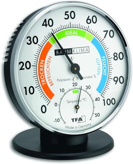 Masaüstü Renkli Analog Termometre Higrometre, Beyaz