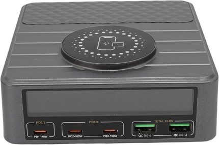 dizüstü Bilgisayar şarj cihazı, 260W güç bankası, aşırı şarj Ve Kısa Devre önleme Ile hızlı şarj Istasyonu Merkezi, Ev Ofis Için aynı Anda 6 Cihaza Kadar şarjı (AB fişi)