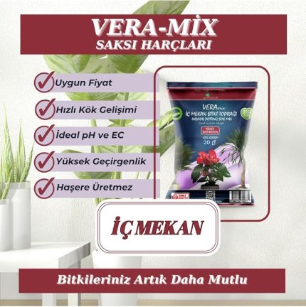 Botanik Vera Özel Karışım Iç Mekan Bitki Toprağı 20 Litre Çiçek Toprağı Toprak Harcı