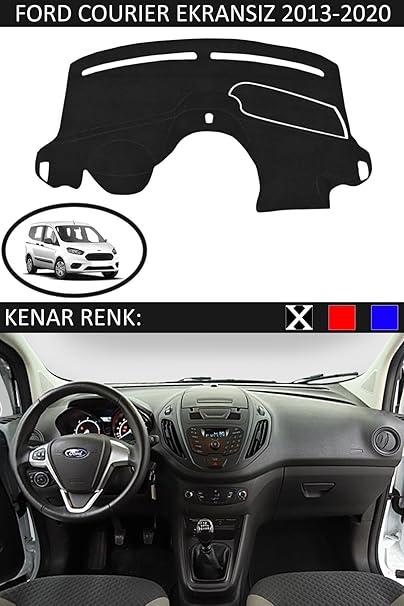 Koruma Halısı Siyah Kenar Renk Siyah Ford Courier Ekransız 2013-2020 ile uyumlu - Görsel 2