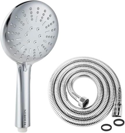 Power Shower Lüks Duş Seti - 3 farklı Püskürtmeli Full Krom Kaplama El Duşu + 175 cm Ekstra Uzun Banyo Duş hortumu
