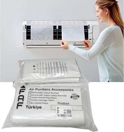 Fresh Air Filter Tüm Klimalar İçin Uyumlu Elekrostatik Gümüş İyonlu Klima Filtresi 10 Adet
