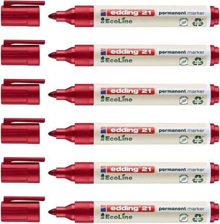 Ecoline Red 1,5-3 mm, 6'lı Set Kalıcı Markör 21
