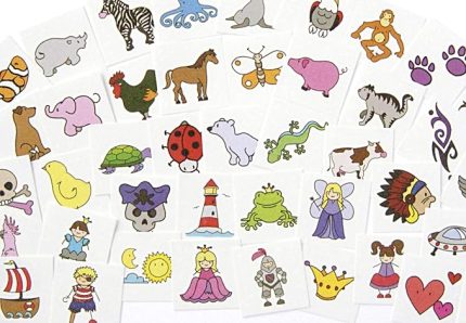 Çocuklar için dövme seti 50'li set