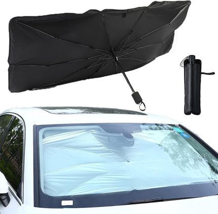 Ön Cam Güneşliği Yüksek Kaliteli Araba Şemsiyesi Güneşlik UV Blok Araba Ön Camı Tam Kapak ve Katlanabilir Güneşlik Çoğu Araç için