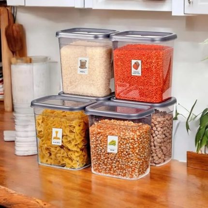 Adet 12 Parça Etiket Hediyeli 2000 ml. Sızdırmaz Kapaklı Erzak Bakliyat Saklama Kabı Çeyiz Seti