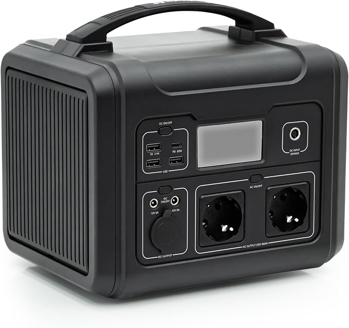 PS600 Taşınabilir Güç İstasyonu, 600W Güçlü Power Station | Deprem ve Kamp İçin Portatif Enerji Kaynağı, Güç Kaynağı Jenaratör (PS600)