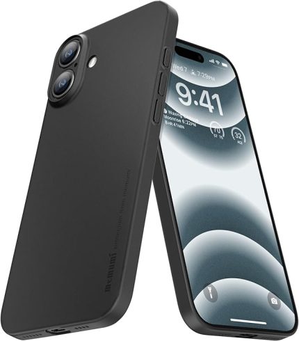 0,3mm Ultra İnce Kılıf iPhone 16 Plus için, Tam Kamera Korumalı, Çizilmez ve Parmak İzine Dayanıklı Kapaklı, Kablosuz Şarjı Destekleyen Mat Kaplama Kılıf