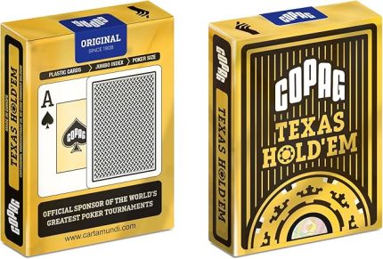 Texas Hold'Em Gold Jumbo Endeks Oyun Kartları, Siyah