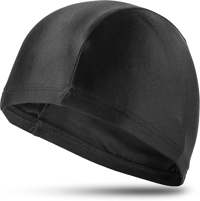 Home Yüzücü Bonesi, Likralı Esnek Kumaş, Havuz ve Deniz için Ideal, Siyah Bez Bone