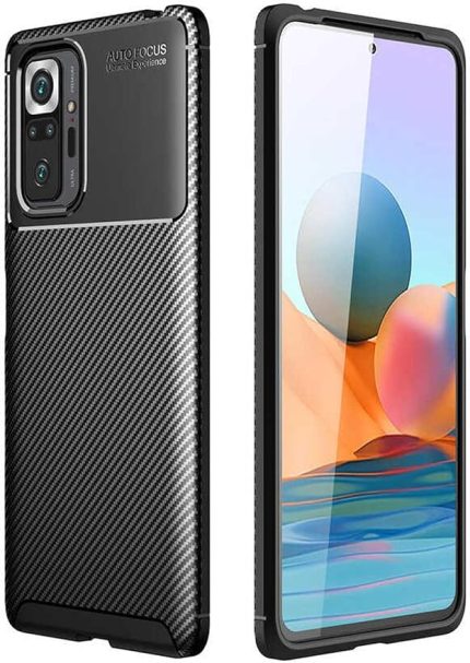 Xiaomi Redmi Note 10 Pro Kılıf Silikon Karbon Fit Neg Siyah