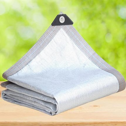 Gölge Bezi - UV Koruma ve Soğutma Yansıtıcı Alüminyum Kumaş Sera Bahçe Veranda Araba Güneşlik Örtüsü için Kuşgözü (200 cm x 600 cm)
