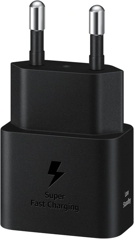 Hızlı şarj adaptörü, enerji tasarruflu şarj cihazı, USB-C veri kablosu, 25 Watt, siyah, EP-T2510X