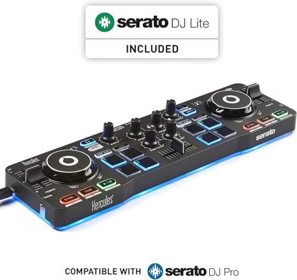 DJControl Starlight – Dahili Işık Gösterisi ve Profesyonel Özelliklere Sahip Kompakt DJ Kontrol Cihazı