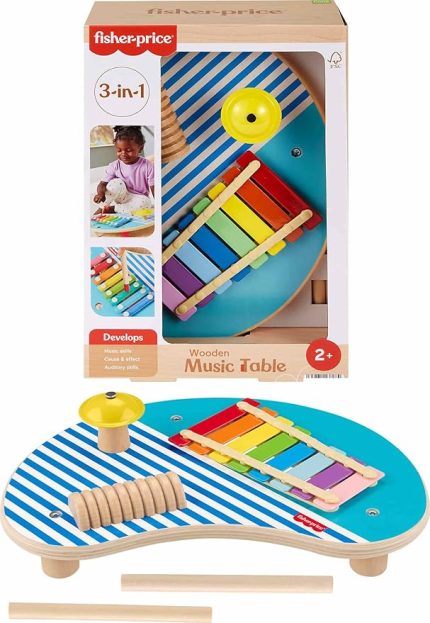 Ahşap Müzik Keyfi 3 ahşap parçadan oluşan Fisher-Price Ahşap Müzik Keyfi ve oyuncak perküsyon enstrümanları HXT91