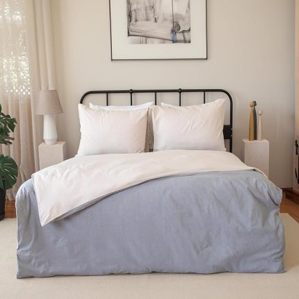 Takımı Tek Kişilik Lastikli Çarşaflı (Bej Gri)